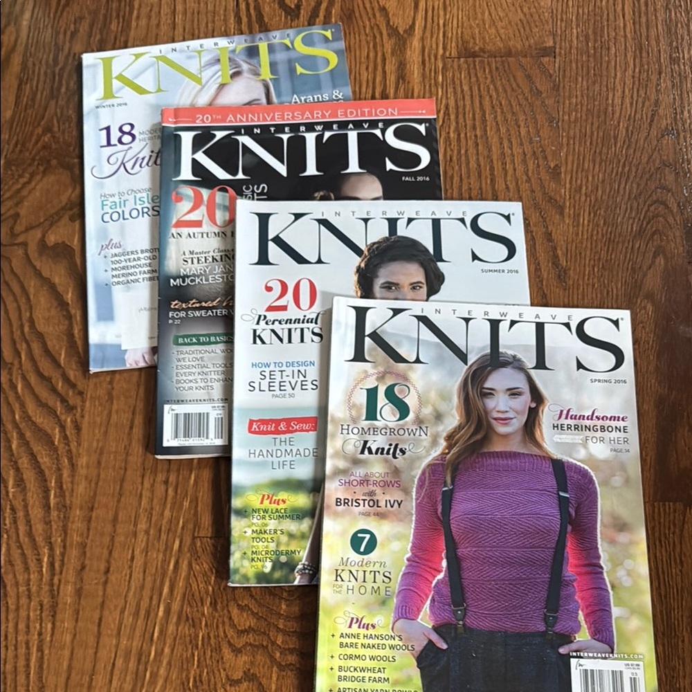Interweave KNITS magazines - pack of 4 - 2016